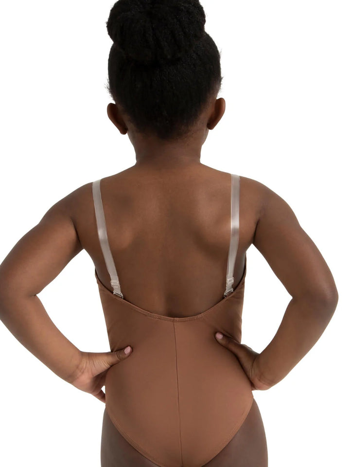 Camisole Leotard With Clear Transition Straps - Girls