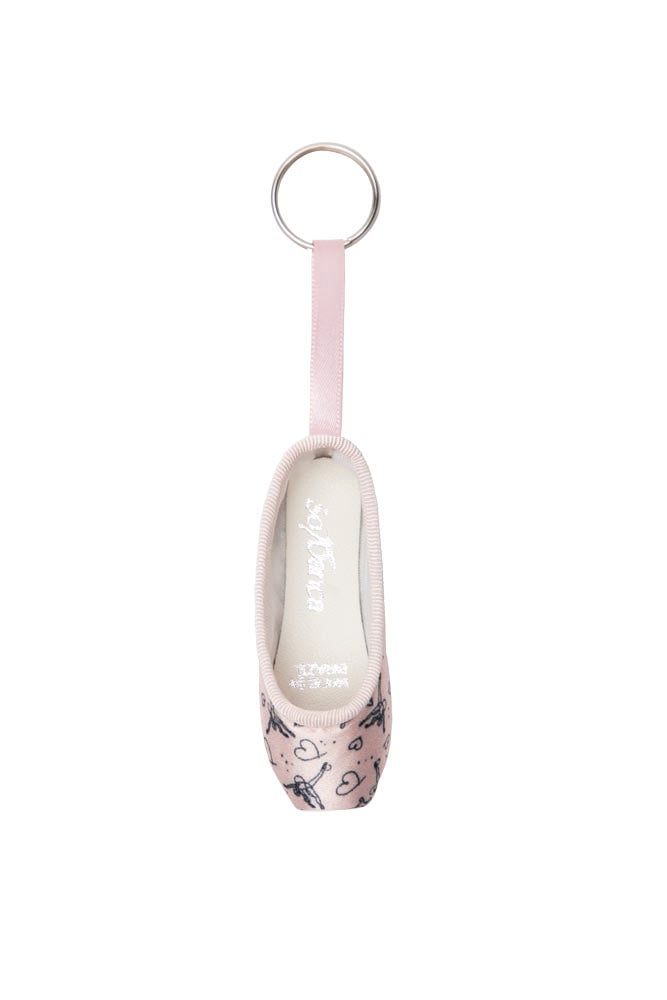 Mini Ballerina Pointe Shoe Keychain | So Danca