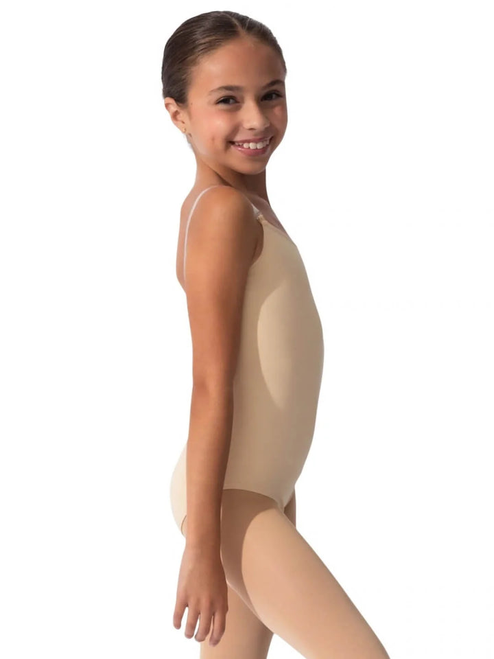 Camisole Leotard With Clear Transition Straps - Girls