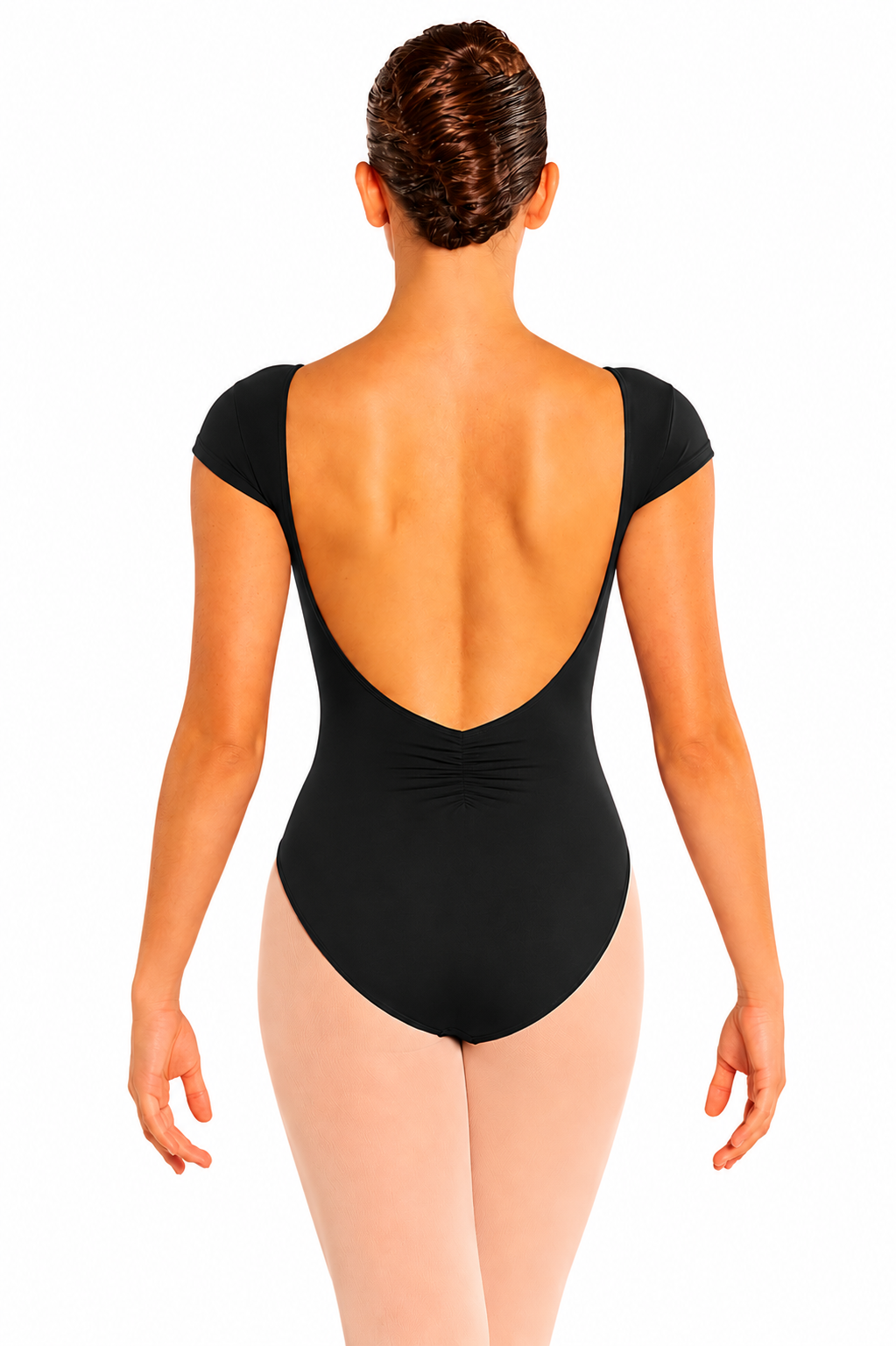 Womens Microfiber Princess Seam Cap Sleeve Leotard