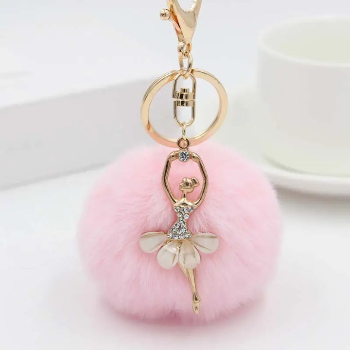 Puff Ballerina Key Chains