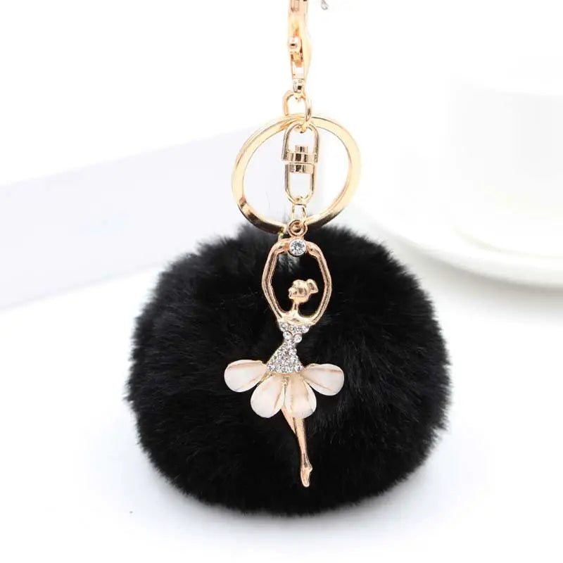 Puff Ballerina Key Chains