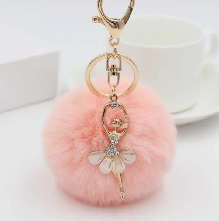 Puff Ballerina Key Chains