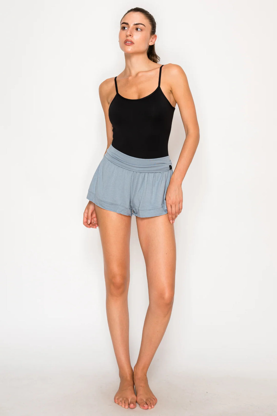Flo Roll Down Shorts - Steel Blue