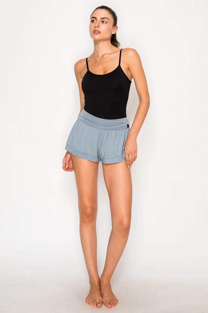 Flo Roll Down Shorts - Steel Blue