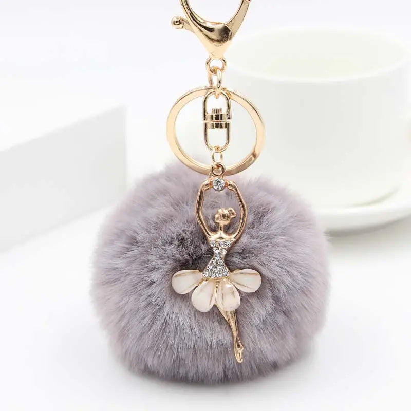 Puff Ballerina Key Chains