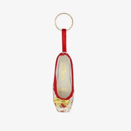 Mini Pointe Shoe Keychain (Christmas)