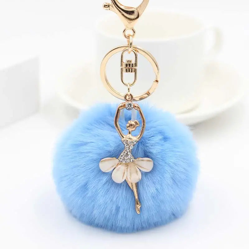 Puff Ballerina Key Chains