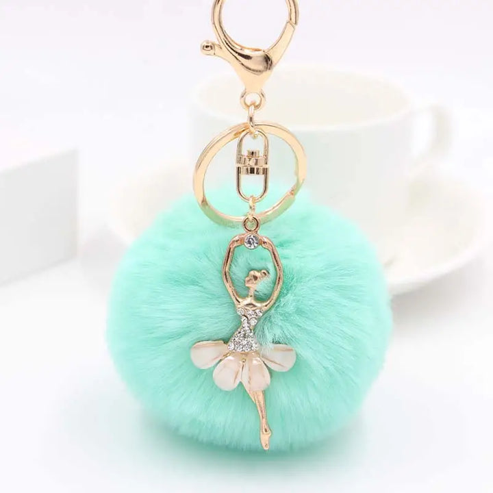 Puff Ballerina Key Chains