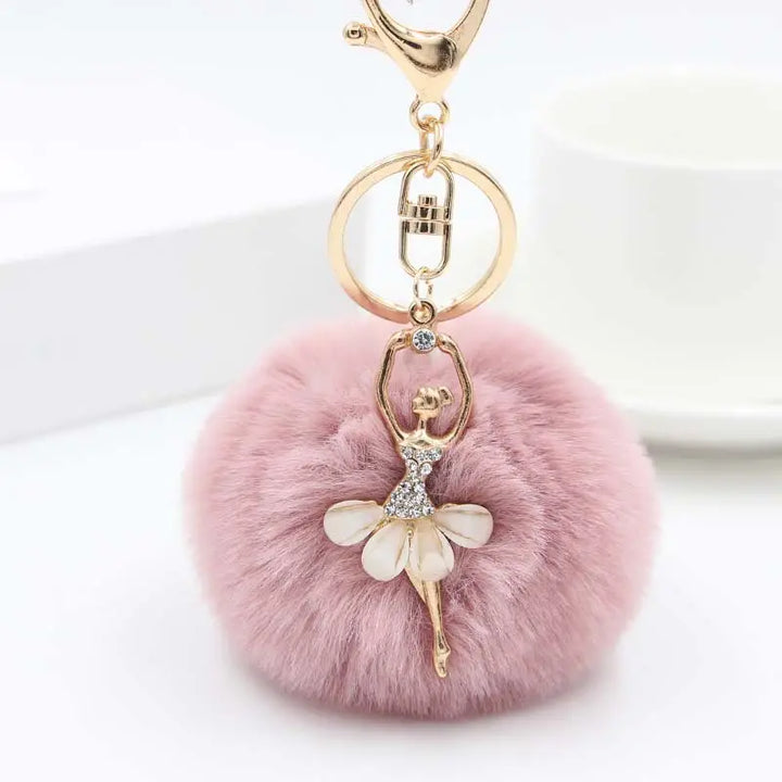 Puff Ballerina Key Chains