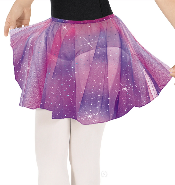 Eurotard Girls Sequin Tulle Pull On Skirt