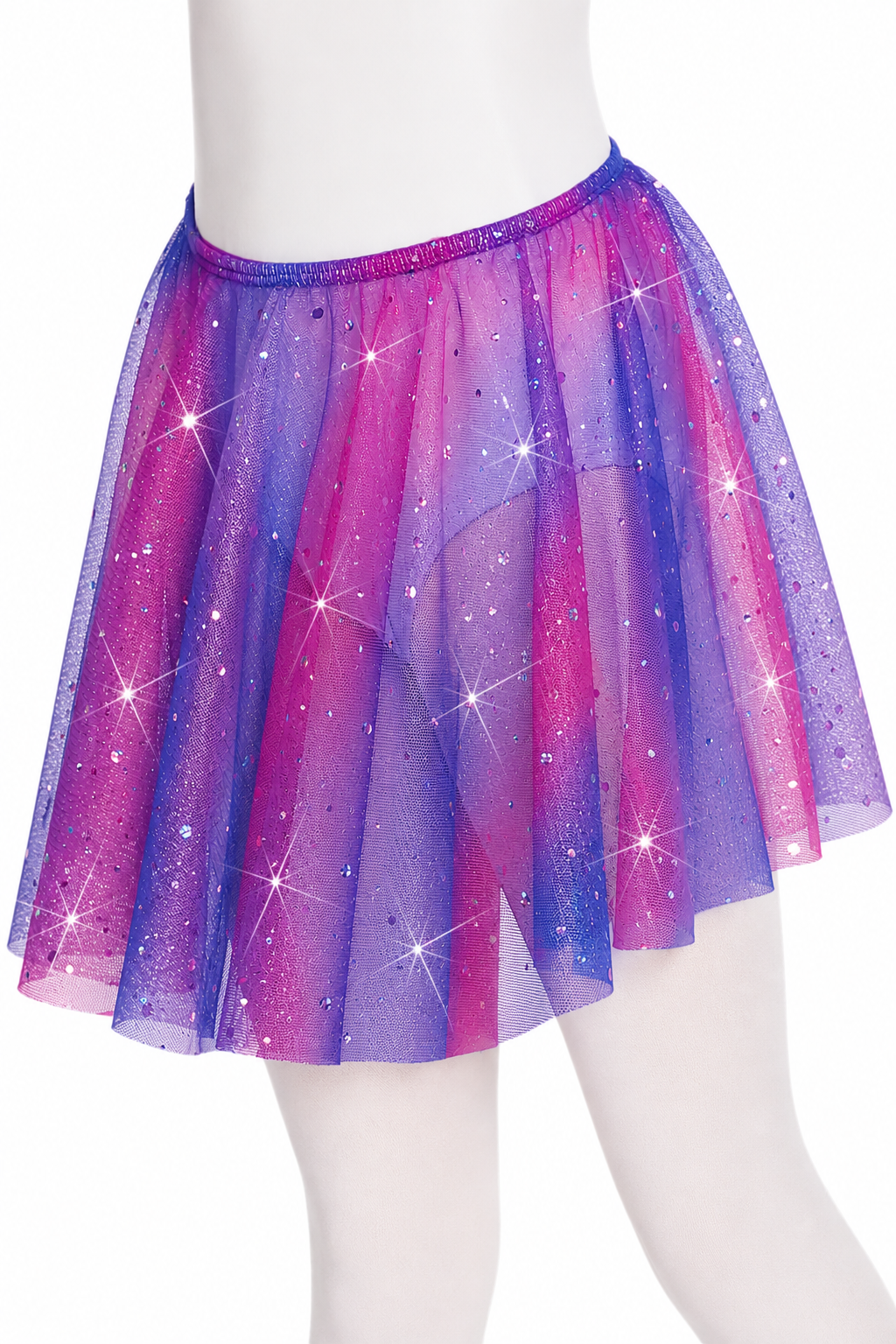 Eurotard Girls Sequin Tulle Pull On Skirt