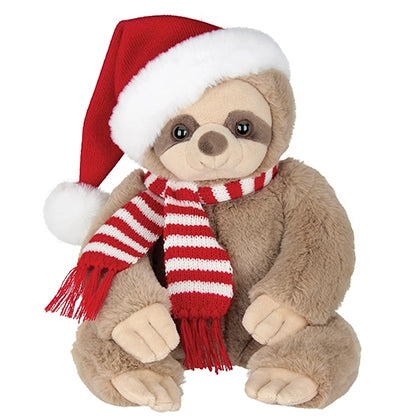 Santa Sloth Christmas Plush