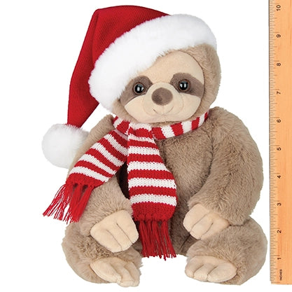 Santa Sloth Christmas Plush