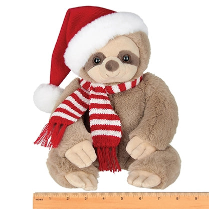 Santa Sloth Christmas Plush