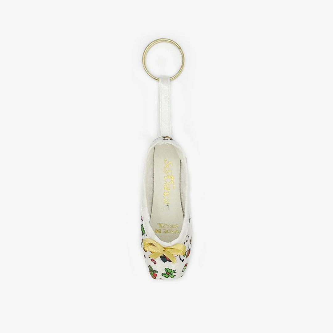 Mini Pointe Shoe Keychain (Christmas)