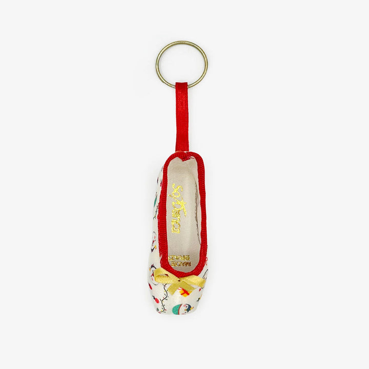 Mini Pointe Shoe Keychain (Christmas)